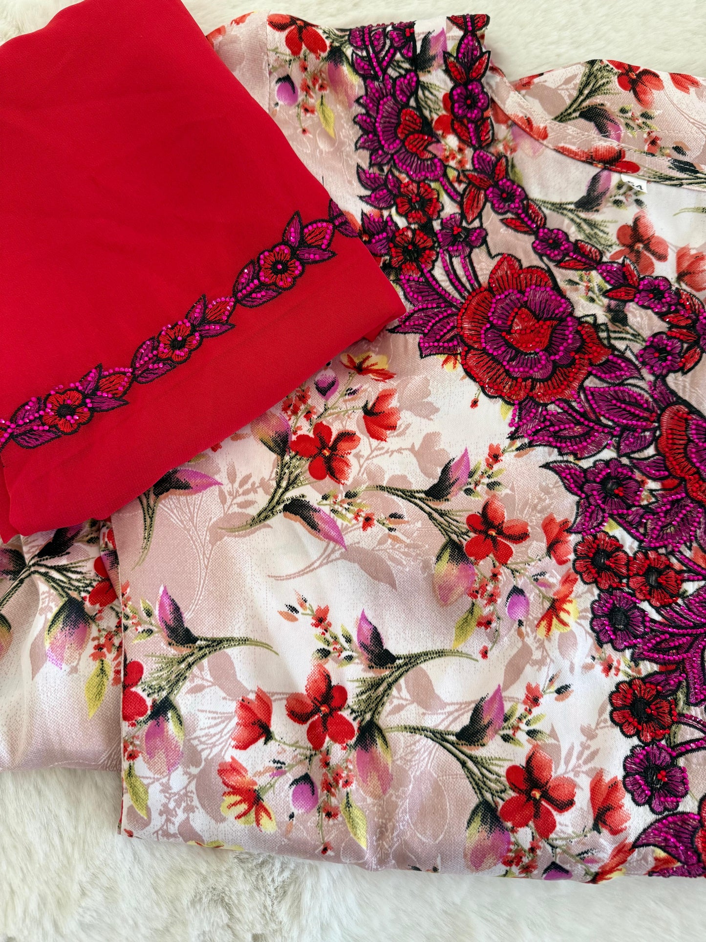 Long sleeve makhawer plus scarf